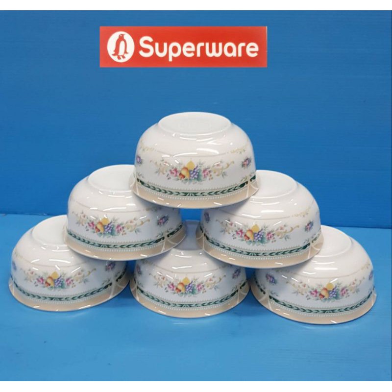 ซุปเปอร์แวร์ ชุดชาม 4.5 6 ชิ้น รายการเด้นฮิล ราคา 510ลด 430 บาท