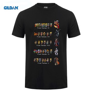 [S-5XL]เสื้อยืดคอกลมแขนสั้นผ้าฝ้าย Final Fantasy VI to X