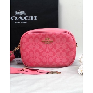 coach แท้100% รุ่นกล่องใหย่9” สีขมพู รุ่นใหม่ล่าสุด