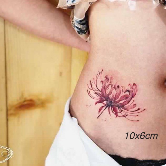 COMBO 5 TATTOO STICKERS 10X6CM LEGENDARY BELGIUM FLOWERS - CHOOSE OPTIONAL MODELS (แถมฟรีขนาดเดียวกั