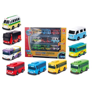 ของเล่นรถบัส Tayo the Little Bus เปิดหลังได้ สําหรับเด็กวัยหัดเดิน 9 ชิ้น