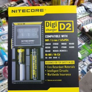 เครื่องชาร์จNitecore D2 หน้าจอดิจิตอล (codeไม่สามารถเชคได้นะ ไม่รับเปลี่ยนในกรณีเชคcode ไม่ได้)