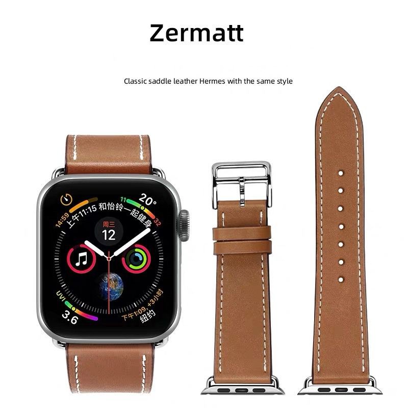 พร้อมส่งจากไทย!สายสำหรับ Apple watch ทุกSeries SE 6/5/4/3/2/1 สายหนัง Leather Band