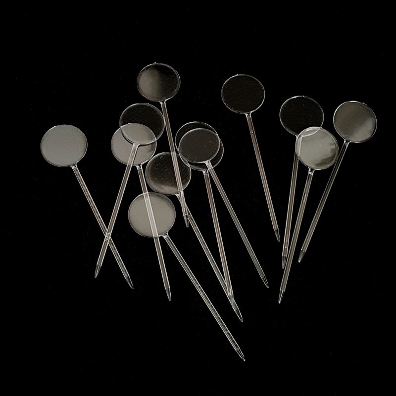 ( บรรจุ 25 ชิ้น ) ไม้จิ้มค๊อกเทล หัวกลม สีใส ขนาด 9 ซม.