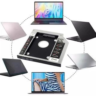 ถาดแปลงใส่HDD/SSD ในช่องDVD/CD Notebook 9.0mm/9.5mm/12.7mm Universal SATA 2nd HDD SSD Hard Drive Caddy