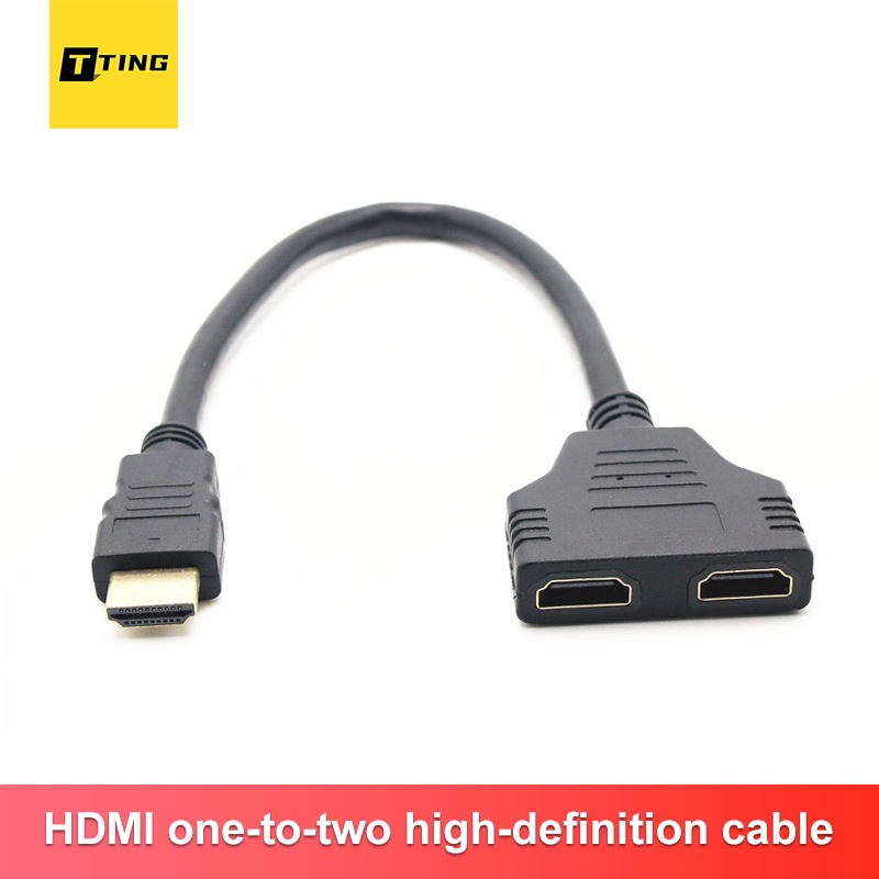 ตัวแยก HDMI 2 ทาง; 1 IN 2 OUT. เชื่อมต่อ 2 จอภาพ หรือทีวี สวิตช์ HDMI คู่ สายแยก HDMI ชุบทอง 2 พอร์ต