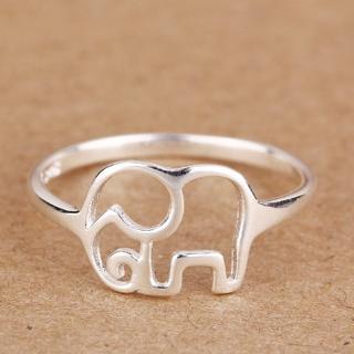 European and American Elephant Ring Titanium Steel Elephant Animal Ring Jewelry