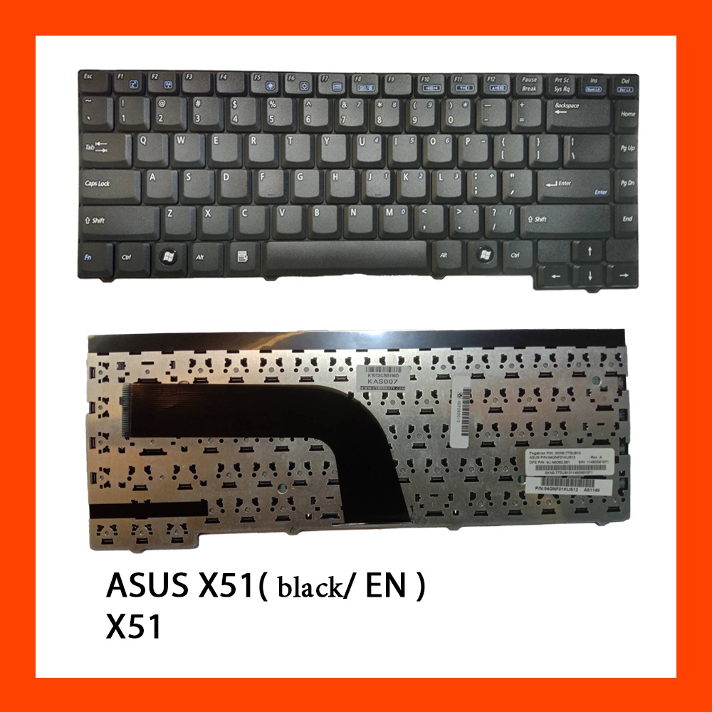 Keyboard ASUS X51 EN แป้น อังกฤษ ฟรี สติกเกอร์ ไทย-อังกฤษ
