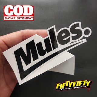 สติกเกอร์ พิมพ์ลาย BRAND DISTRO MULES กันน้ํา สําหรับติดตกแต่งหมวกกันน็อค รถจักรยานยนต์ รถยนต์