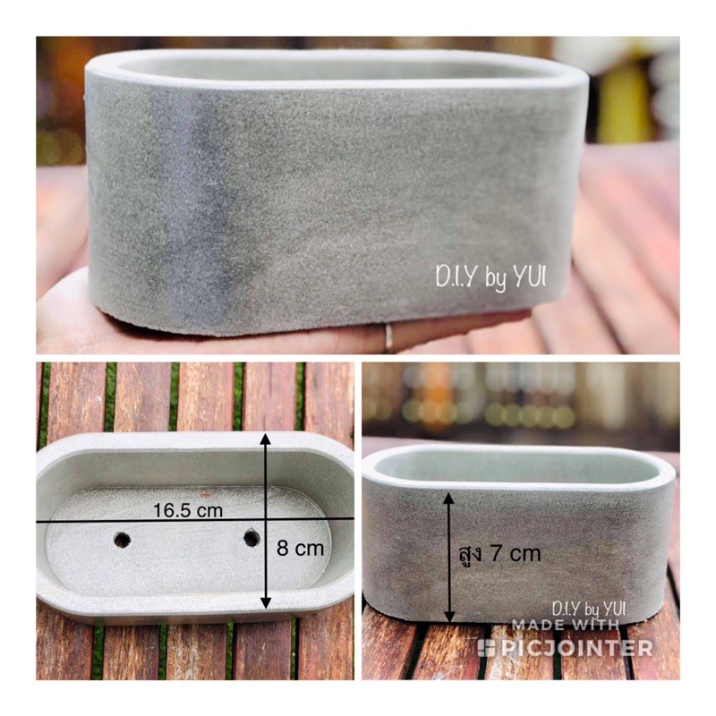 กระถางปูน กระถางแคคตัส กระถางปูนเปลือย ขนาด 6 นิ้ว - รูปที่ 3