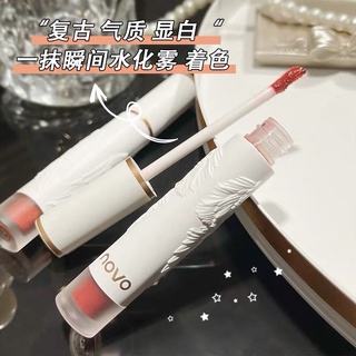 5465 (ใหม่/แท้) novo soft mist lip glaze ลิปกำมะหยี่ ลิปเวลเวท ลิปน้องหมีน้อย เนื้อนุ่มละมุน สีชัด เบลอปากสวย กันน้ำ