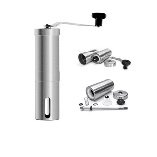 เครื่องบดเมล็ดกาแฟ ที่บดกาแฟมือหมุน ที่บดกาแฟสแตนเลสขนาดพกพา Stainless Steel Hand Coffee Grinder