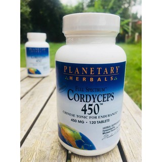 Cordyceps Power CS-4 ถั่งเช่าสีทองสายพันธ์ที่ดีที่สุด 450 mg 120 เม็ด (Planetary Herbals)