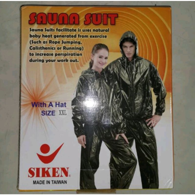 ORIGINAL TAIWAN SIKEN SAUNA SUIT / SAUNA SUIT SPORTS JACKET RAINCOAT