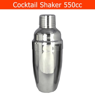 Cocktail Shaker แก้วเชค แก้วสแตนเลส สำหรับช่วยผสมเครื่องดื่ม กระบอก Shaker ขนาด 550 ซีซี (1อัน) /550cc (1 unit)