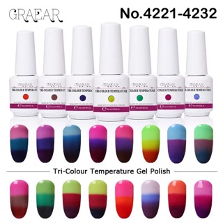 สีทาเล็บเจล Garear สี Tri-Colour Temperature  ขนาด 8 ml สีทาเล็บเจลเปลี่ยนสี Hong Kong ได้มาตราฐาน SGS/MSDS  เก็บปลายทาง