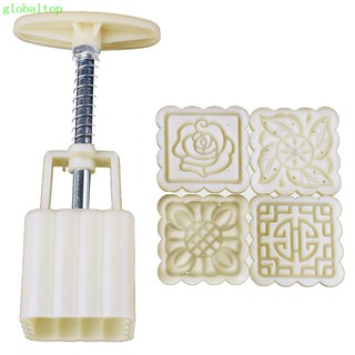 Reusable Square Hand Press Moon Cake Cookie Maker Stamp Mold Mid-autumn Festival DIY Decoration