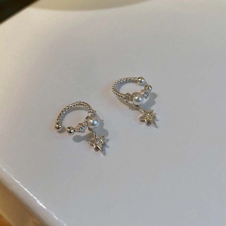 ที่หนีบหูด้านขวา Earring ฝังมุกคริสตัล ไม่มีคลิปกระดูกหูเจาะ Mini Cool Jewelry