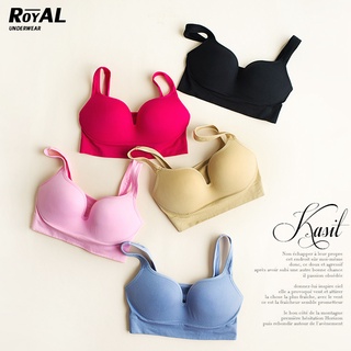 royalunderwearสปอร์ตบรา3D ชุดชั้นในผู้หญิง บราไร้โครง บราดันทรงอกดูม สปอร์ตบราออกกำลังกาย BBB04