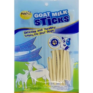 Goat Milk Sticks นมแพะสเตอริไรส์ แท่งนมแพะ 80 g อาหารว่างสุนัข