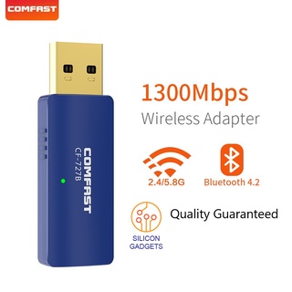 [รับประกัน 3 เดือน] Comfast CF-727B dual band2.4/5GHz  WiFi adapter 802.11ac 1300mbps Bluetooth4.2  wireless USB adapter