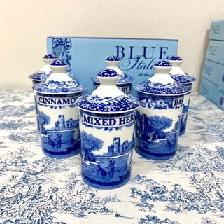 Spode Blue Italian Spice Jar กระปุกเครื่องเทศ ราคาต่อใบค่ะ