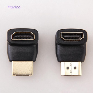 [Marico]-90 องศา + 270 องศา Hdmi Male To Female อะแดปเตอร์เชื่อมต่ออะแดปเตอร์