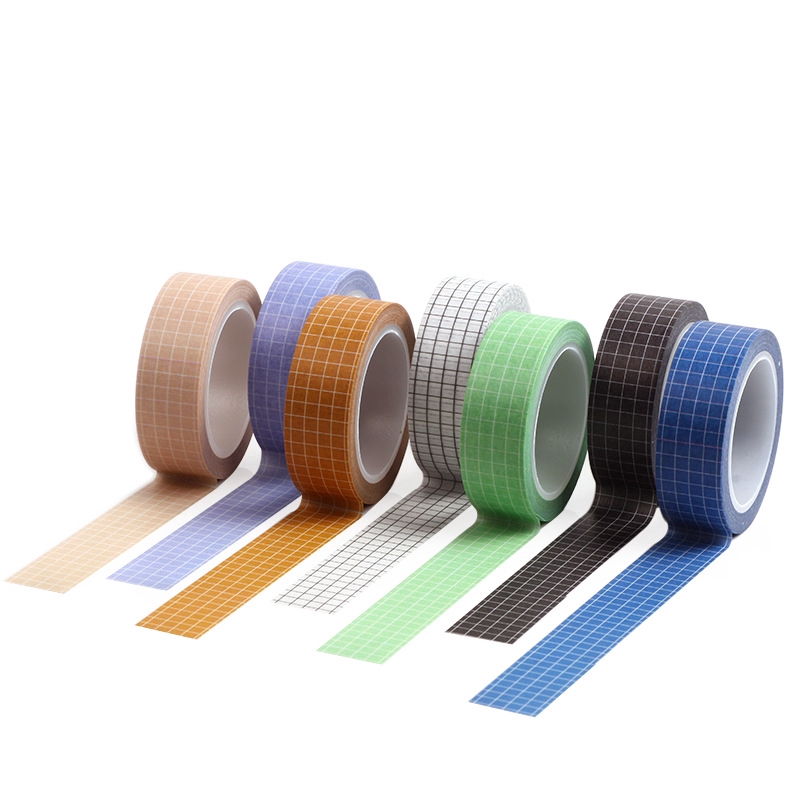 เทปกาววาชิ พิมพ์ลายตาราง สีดำ สีขาว สไตล์ญี่ปุ่น DIY