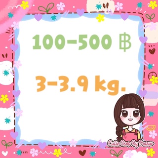 สินค้าราคา 100-500 บาท น้ำหนัก 3-3.9 kg.