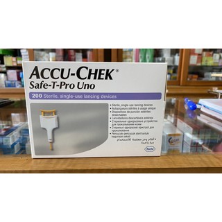 ของแท้! accuchek safe t pro uno เข็มเจาะปลายนิ้ว ใช้กับเครื่องเจาะวัดระดับน้ำตาล เบาหวาน ทุกยี่ห้อ