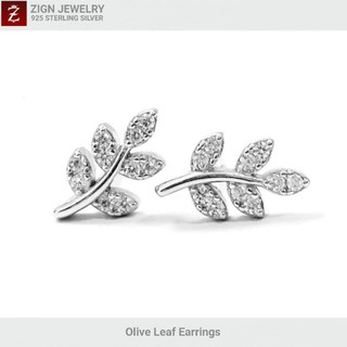 Zign Jewelry ต่างหูเพชรเงินแท้925รุ่นES0007 SilverSterlingของแท้100%