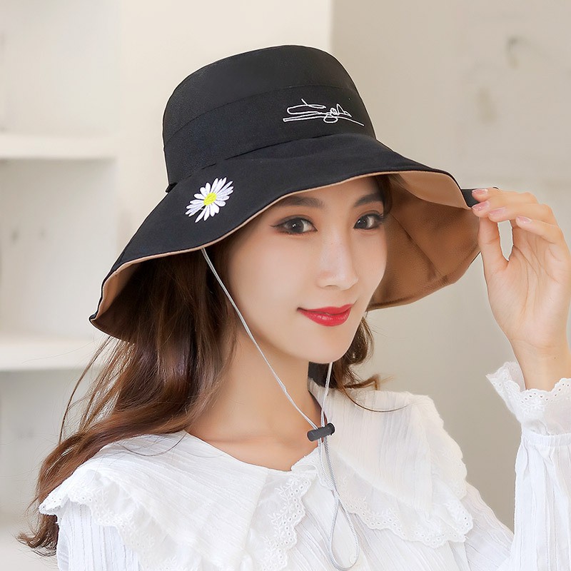 หมวกกันแดดผู้หญิง หมวกแฟชั่น ใส่ได้ 2 ด้าน มีทั้งหมด 8 สี พร้อมส่ง