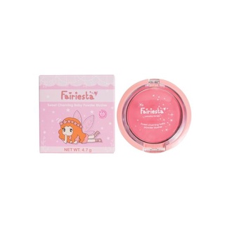 Fairiesta บลัชออนและอายแชโดว์สำหรับเด็ก 01 : สีชมพู Sweet Charming Baby Powder Blusher 01 : Pink (4.7g)