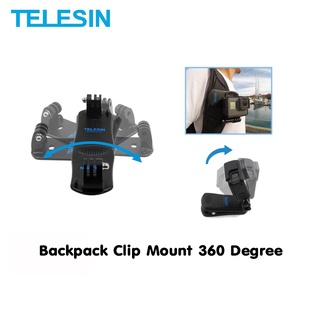 TELESIN Backpack Clip GoPro Mount 360 Degree Rotary คลิปหนีบติด หมุนได้ 360 องศา คลิปหนีบกระเป๋า หนีบหมวก For GoPro