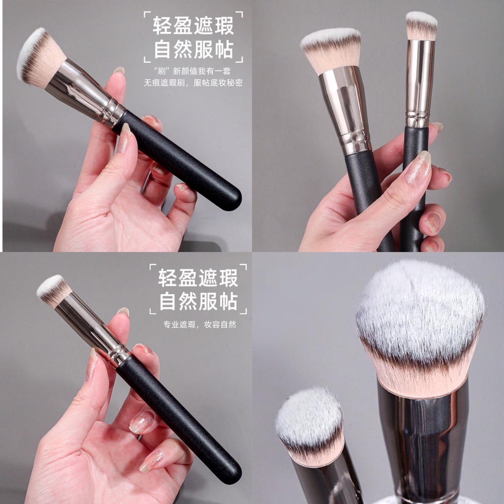 Foundation Brush แปรงรองพื้น แปรงลงคอนซีลเลอร์ ขนแปรงแน่นหนานุ่ม เกลี่ยง่าย เนียนเรียบไปกับผิว ไม่กินรองพื้น ไม่บาดหน้า ราคา ถูกที่สุด ดีลบีเคเค แกลเลอรีภาพที่ 3