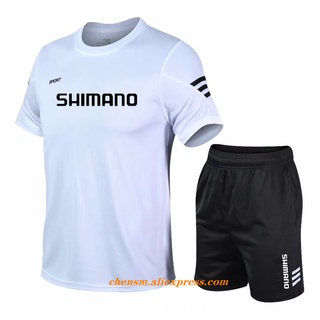 Shimano 2022 ใหม่ ชุดตกปลาผู้ชาย เสื้อยืด กางเกงขาสั้น ฤดูร้อน สําหรับกางเกงตกปลา เสื้อผ้ากีฬากลางแจ้ง ชุดตกปลา