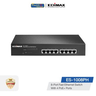 EDIMAX (ES-1008PH) 8-Port Fast Ethernet Switch With 4-Ports PoE+