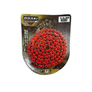 โซ่เลสชุบสี Osaki 420-120L สีส้มสะท้อนแสง