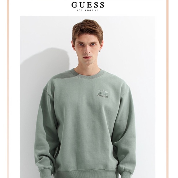 Guess Autumn Mens Fashion Niche Minimalist Letter Print Sports Sweatshirt-X2BQ40R2Q41
