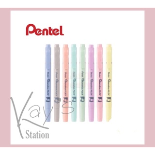 Pentel ปากกาไฮไลท์ ปากกาเน้นข้อความพาสเทล illumina Flex Pastel SLW11P