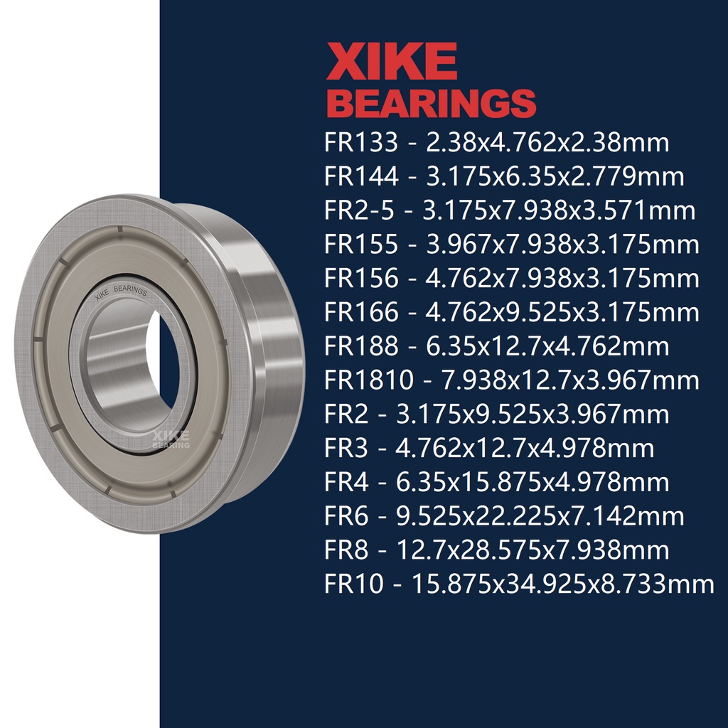 XiKe FR133ZZ FR144ZZ FR2-5ZZ FR155ZZ FR156ZZ FR166ZZ FR168ZZ FR188ZZ FR1810ZZ 2RS/เปิดหน้าแปลนแบริ่ง