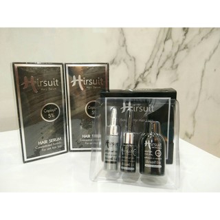 HIRSUIT Hair Serum 2 ขวด แถมฟรี set ดูแลเส้นผมและหนังศีรษะ Hirsuit 1 set Hirsuit mild shampoo, tonic และ serumDeMed