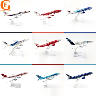 โมเดลเครื่องบินมาเลเซีย Airbus A320 Airbus A380 Boeing B737 B777 B787 ขนาด 16 ซม. 1/400