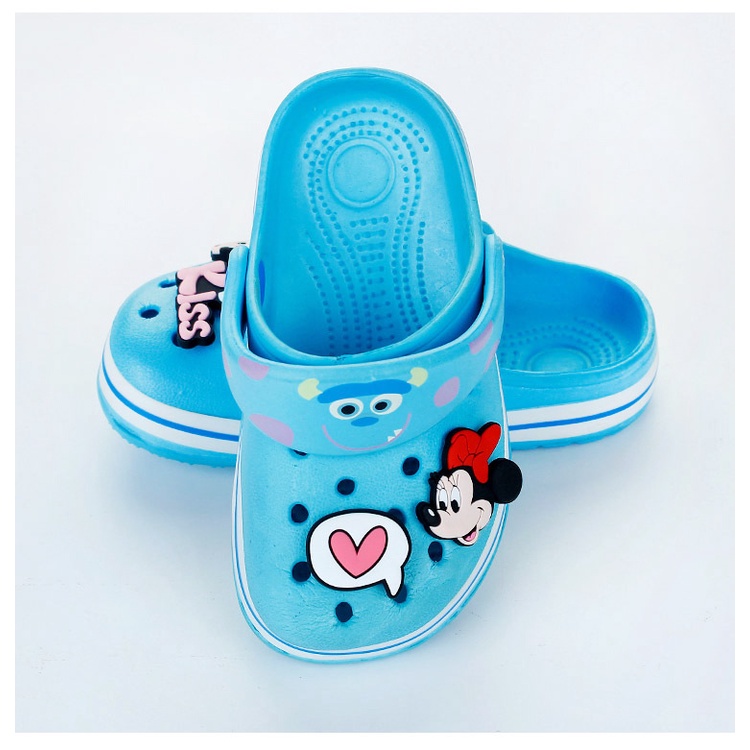 จี้หมุด รูปการ์ตูน Disney Minnie Jibbits สีรุ้ง เหมาะกับตกแต่งรองเท้า สําหรับผู้ชาย