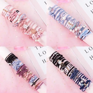 ยางรัดผมแฟชั่นเกาหลีหลากสีชุด12เส้น/25เส้นราคาถูกสุดฯ(พร้อมส่ง)