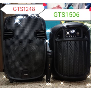 📮พร้อมส่ง📦ลำโพงบลูทูธรุ่น GTS-1248/1506 พร้อมกล่องเสียงบลูทูธไร้สายขนาด 8 นิ้วแบบพกพา ไมโครโฟนแบบมีสายเสียงดี