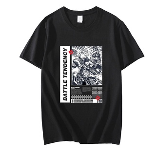 เสื้อยืดสีขาวเสื้อยืดคอกลมเสื้อยืดแขนสั้น ผ้าฝ้าย พิมพ์ลายกราฟฟิค Jojo Bizarre Adventure Vaporwave Aesthetic Jotaro แฟชั