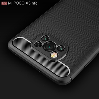 Xiaomi POCO X3 PRO X3 NFC เคสนิ่ม กันกระแทก คาร์บอนไฟเบอร์ บาง ฝาหลังป้องกัน เคสโทรศัพท์