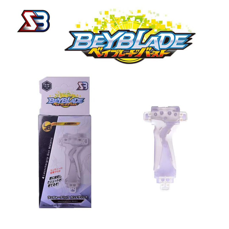 B-109 Transparent Burst Spinning Tops Handle Launcher Grip Starter Tool