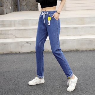 รุ่น-914-375#2021 ฤดูร้อนใหม่ตรงหลวม กางเกงยีนส์ หญิง Mori Department College Wind Strange Girl กางเกงลำลองบาง